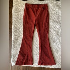 Corduroy red bell bottoms